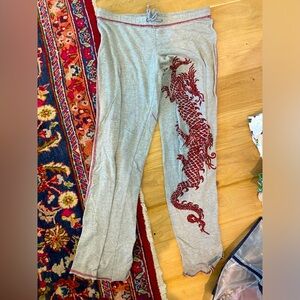 Size small beaded dragon sweatpants joggers
